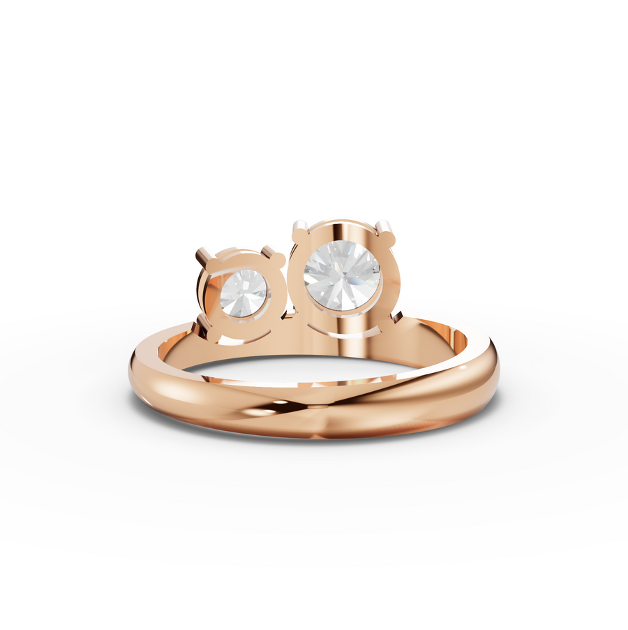 1.50 Ct Round Toi et Moi Ring