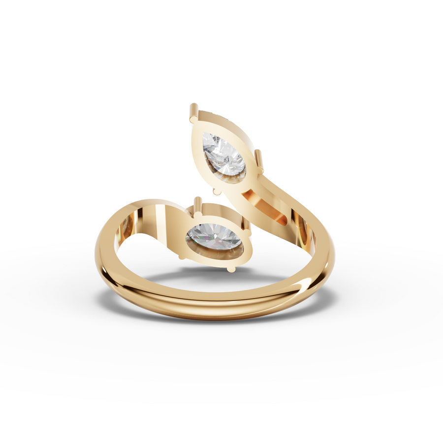 1.36 Ct Toi et Moi Lab Diamond Ring