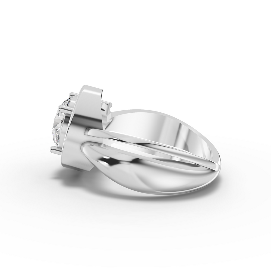 2.09 Ct Round Solitaire Bypass Style Ring