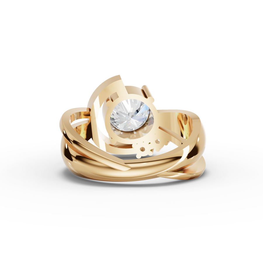 2.09 Ct Round Solitaire Bypass Style Ring