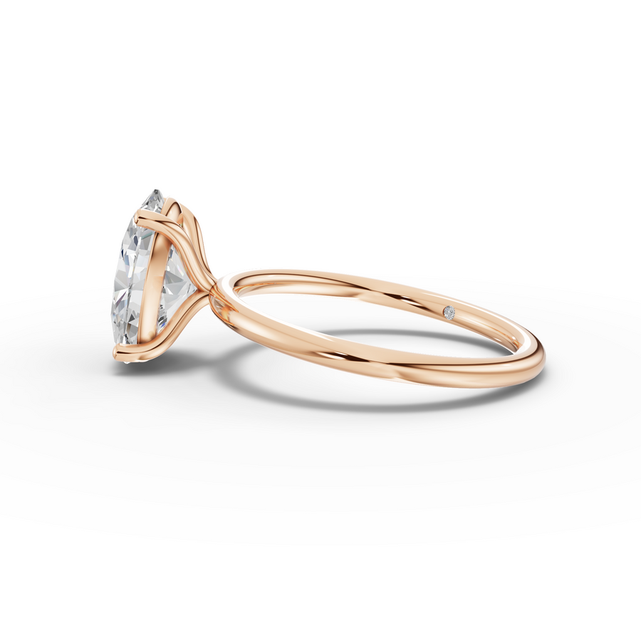 2.003 Ct Oval Solitaire Lab Diamond Ring 2.00 Ct Center
