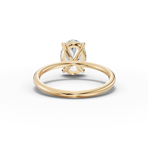 2.003 Ct Oval Diamond Ring with Hidden Wrap Setting