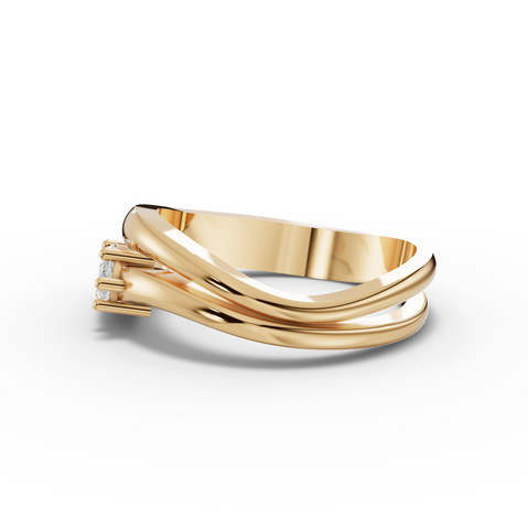 0.50 Ct Minimal Marquise Diamond Ring with Twisted Shank