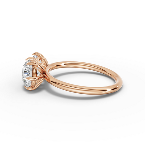 3.00 Ct Toi et Moi Lab Diamond Ring with Double Round Stones