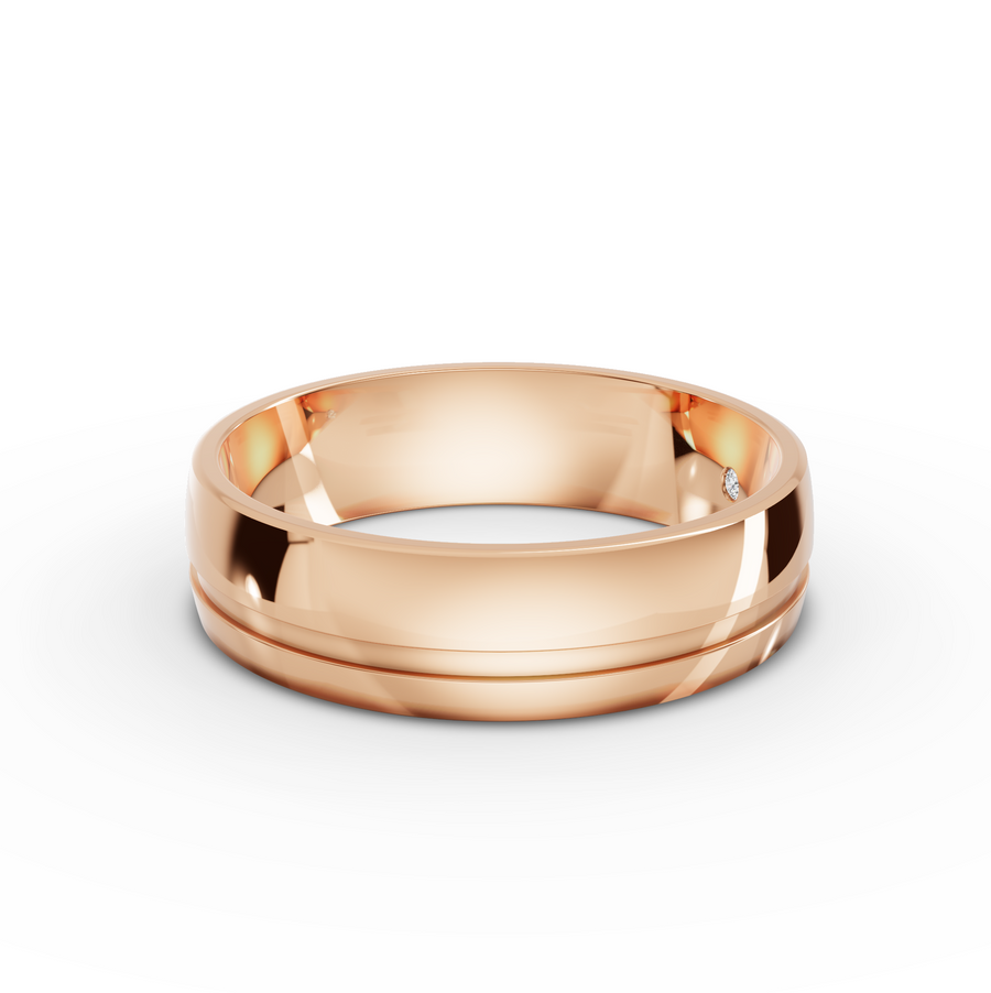 0.038 Ct Mens Lab Diamond Wedding Band