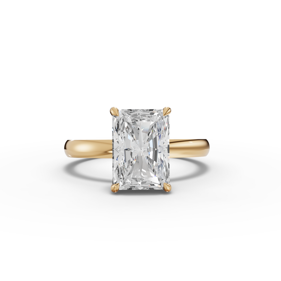 2.11 Ct Radiant Hidden Halo Ring 2.00 Ct Center