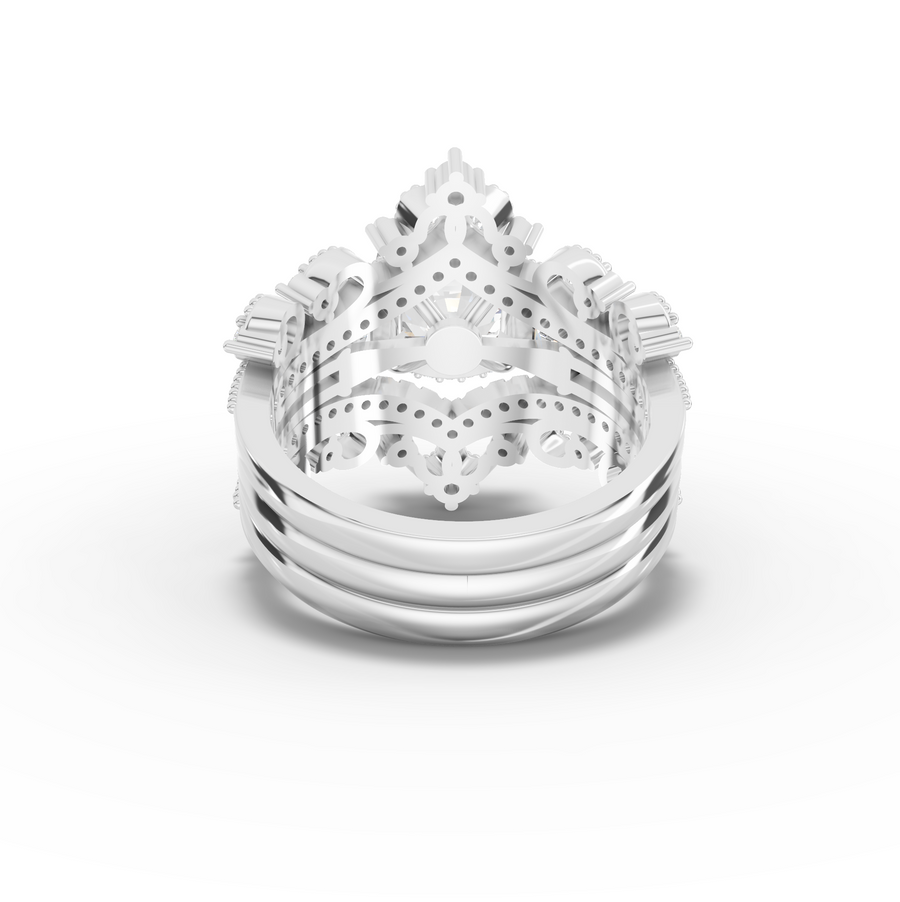 3.89 Ct Cushion Halo With Side Stone Band Set 3.00 Ct Center