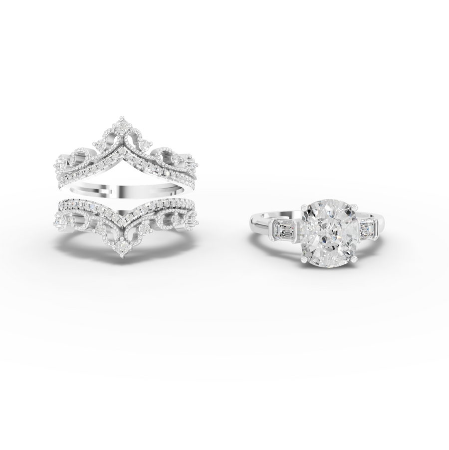 3.89 Ct Cushion Halo With Side Stone Band Set 3.00 Ct Center
