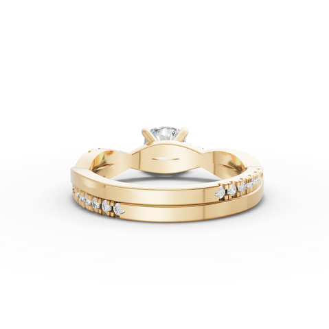1.20 Ct Cushion With Side Pavé Band 1.00 Ct Center