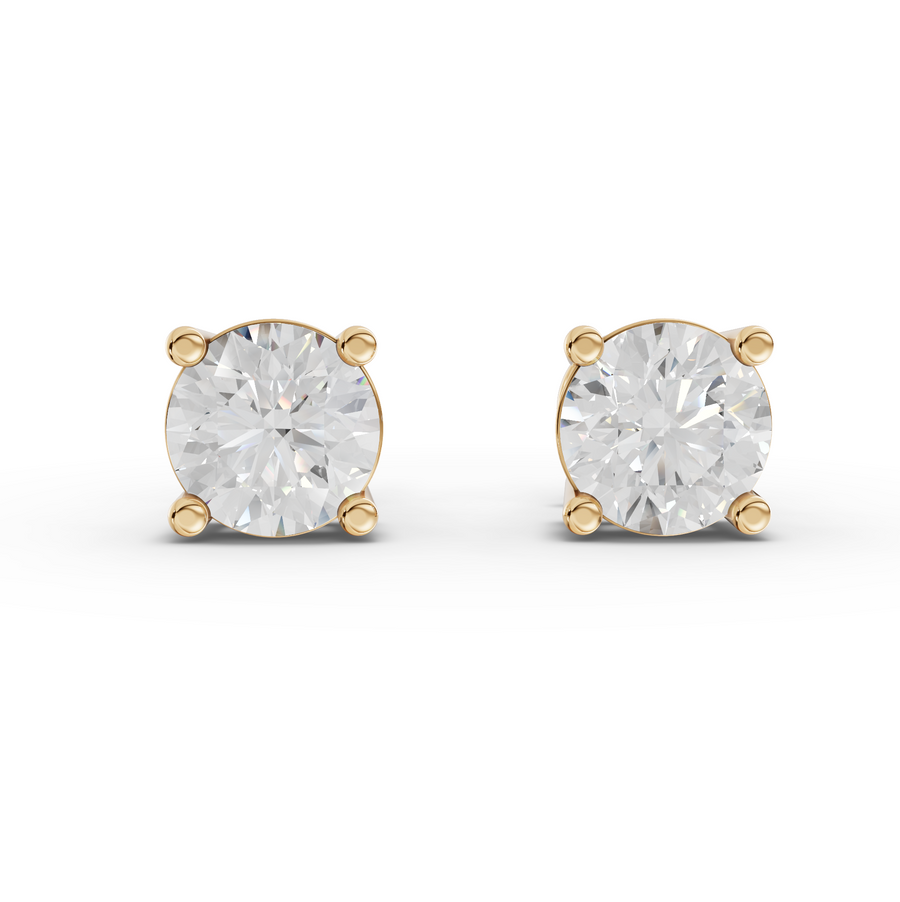 0.50 Ct Each Round Pring Set Stud Earrings
