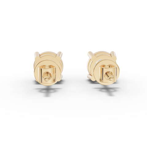 0.50 Ct Each Classic Diamond Stud Earrings Prong Setting 0.50 Ct Center