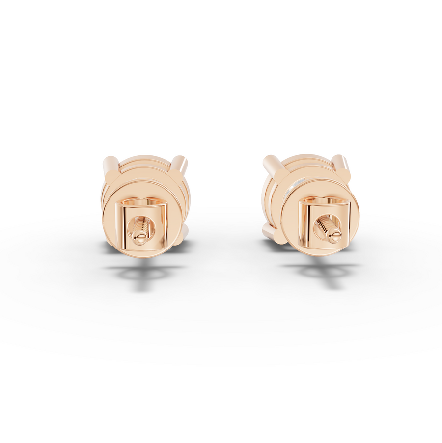 0.50 Ct Each Round Pring Set Stud Earrings