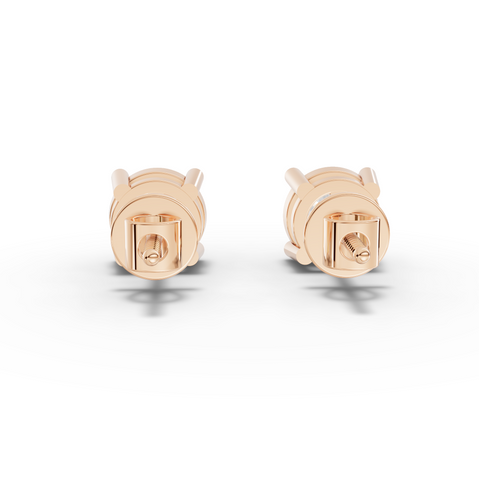 0.50 Ct Each Classic Diamond Stud Earrings Prong Setting 0.50 Ct Center