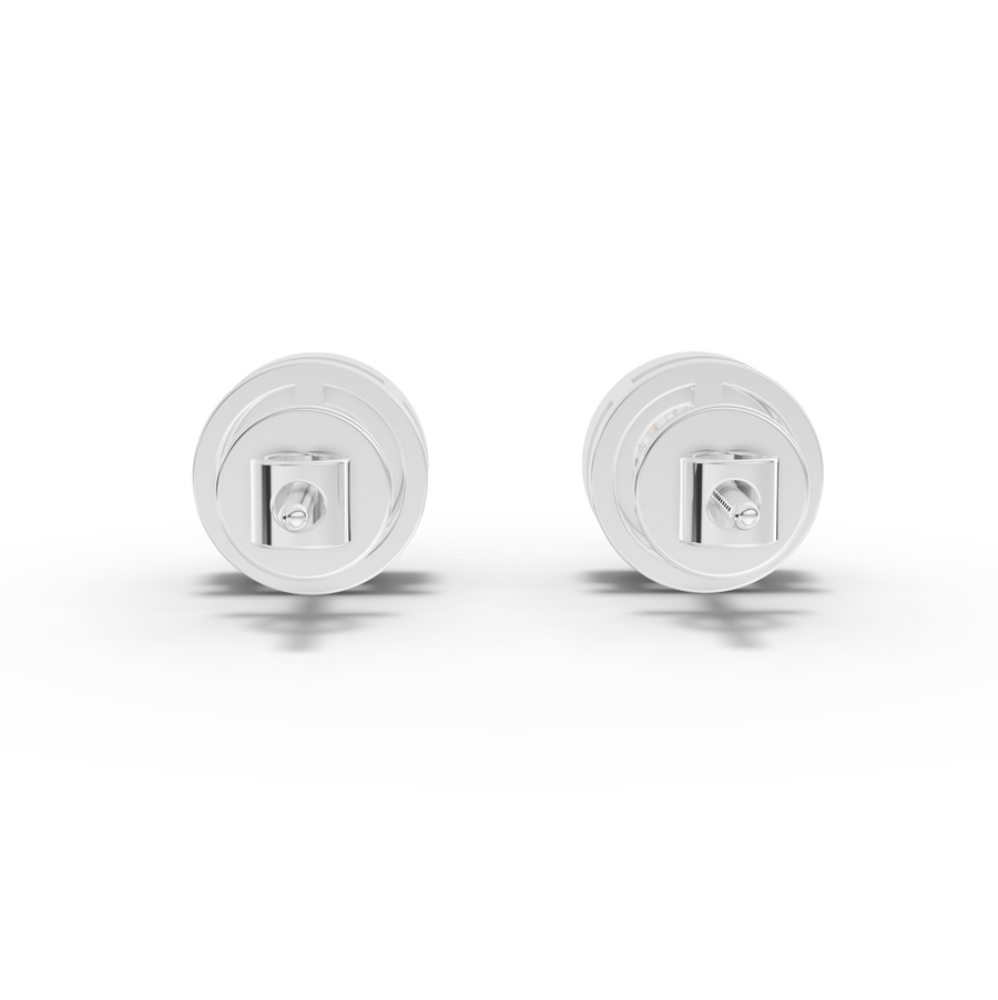 0.50 Ct Each Round Bezel Stud Earrings