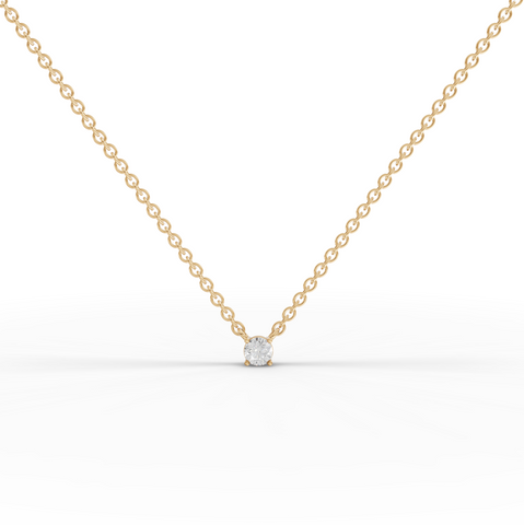 0.50 Ct Solitaire Lab Grown Diamond Pendant Necklace 0.50 Ct Center