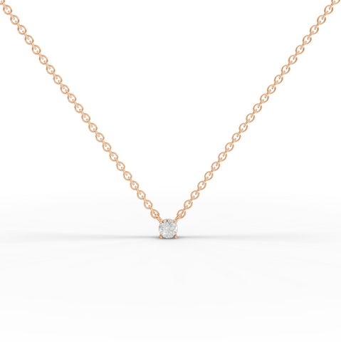 0.50 Ct Solitaire Lab Grown Diamond Pendant Necklace 0.50 Ct Center