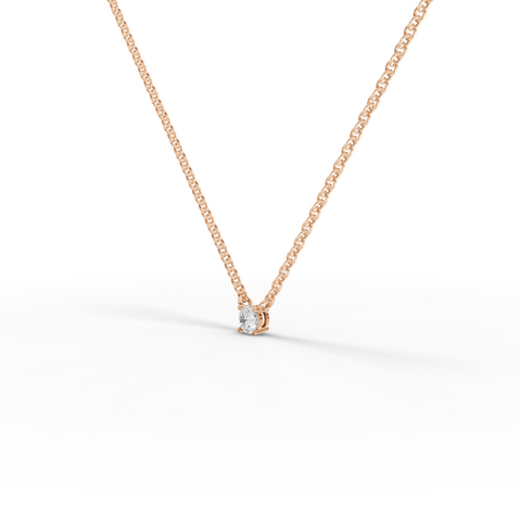 0.50 Ct Solitaire Lab Grown Diamond Pendant Necklace 0.50 Ct Center