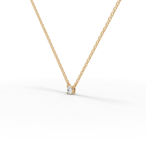 0.50 Ct Solitaire Lab Grown Diamond Pendant Necklace 0.50 Ct Center