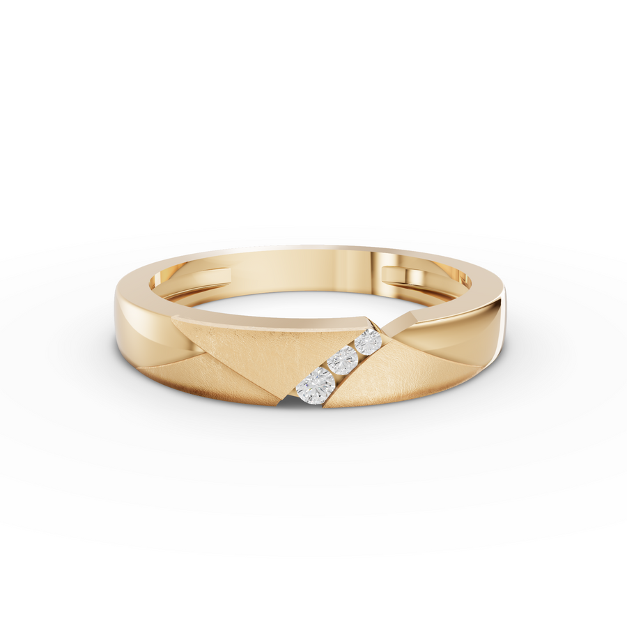 0.047 Ct Round Diamond Groove Band