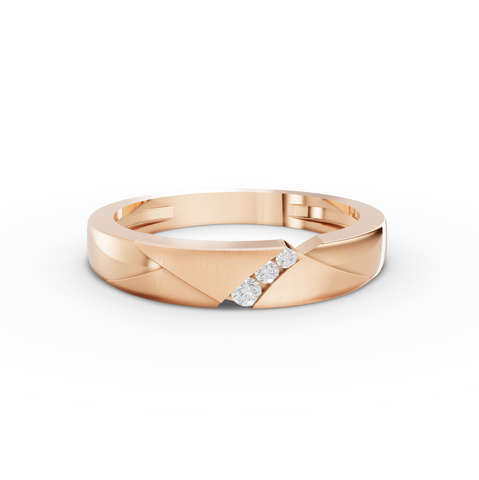 0.047 Ct Round Diamond Groove Band
