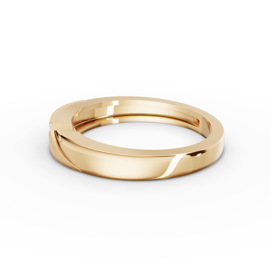 0.047 Ct Round Diamond Groove Band