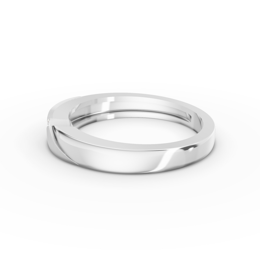 0.047 Ct Round Diamond Groove Band