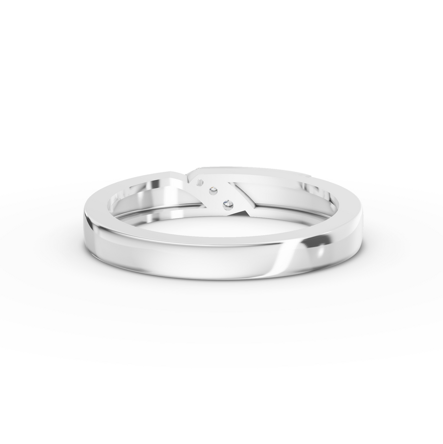 0.047 Ct Round Diamond Groove Band