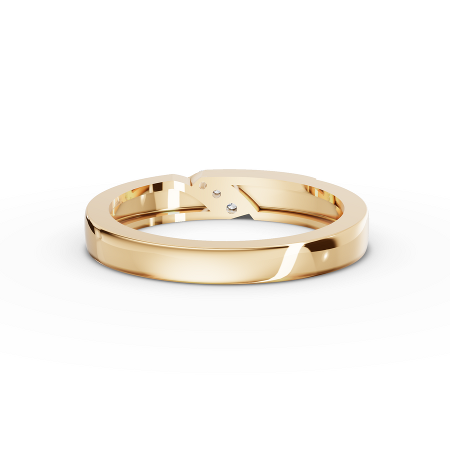 0.047 Ct Round Diamond Groove Band