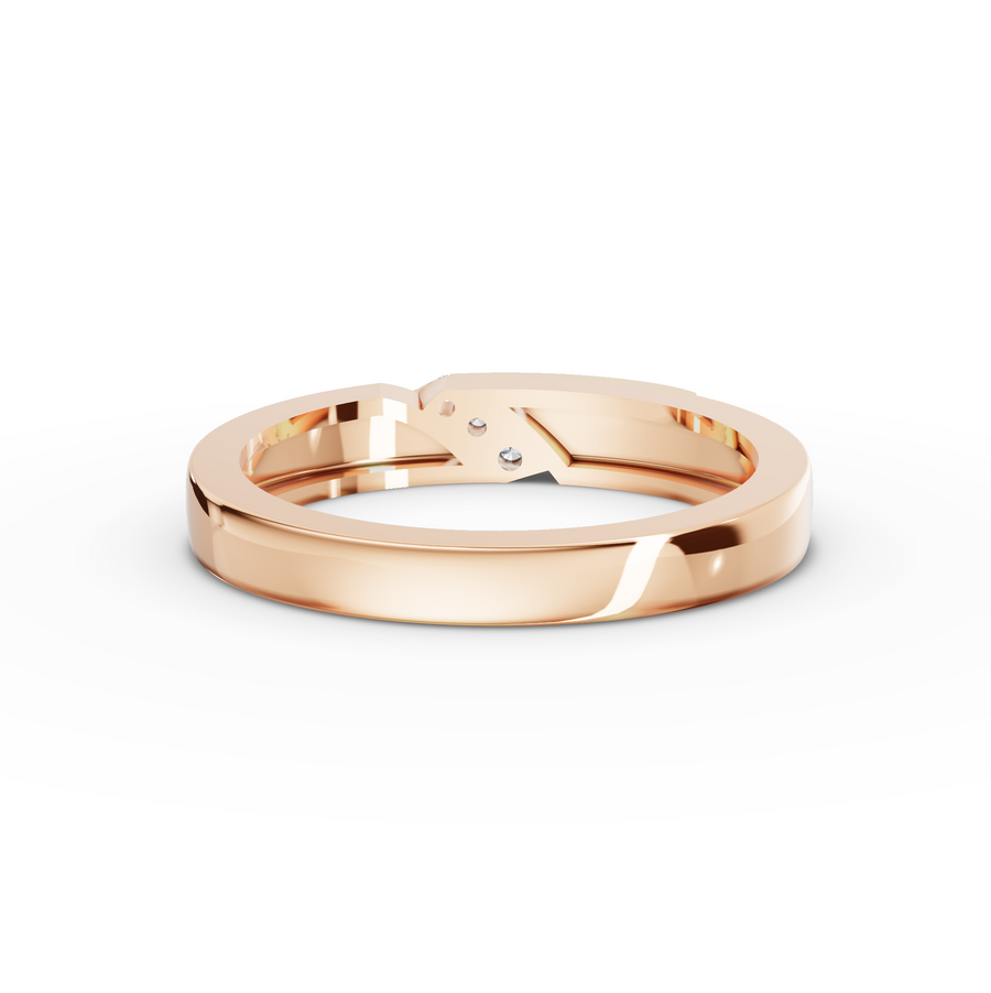 0.047 Ct Round Diamond Groove Band