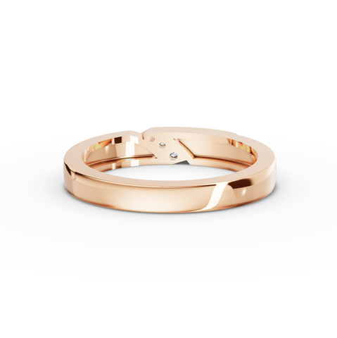 0.047 Ct Round Diamond Groove Band