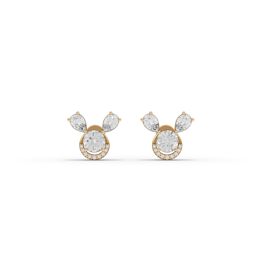3.52 Ct Round April Birthstone Stud Earrings