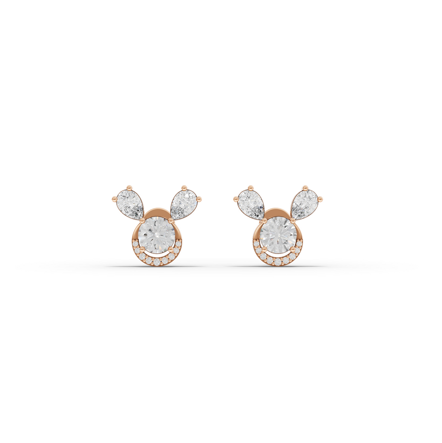 3.52 Ct Round April Birthstone Stud Earrings