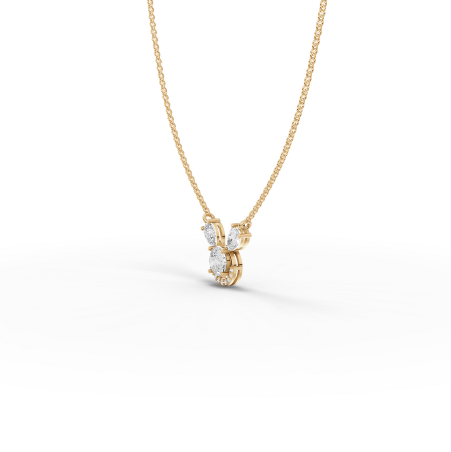 1.75 Ct Round Halo April Birthstone Pendant