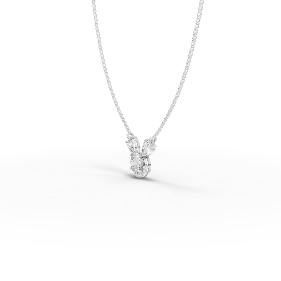 1.75 Ct Round Halo April Birthstone Pendant