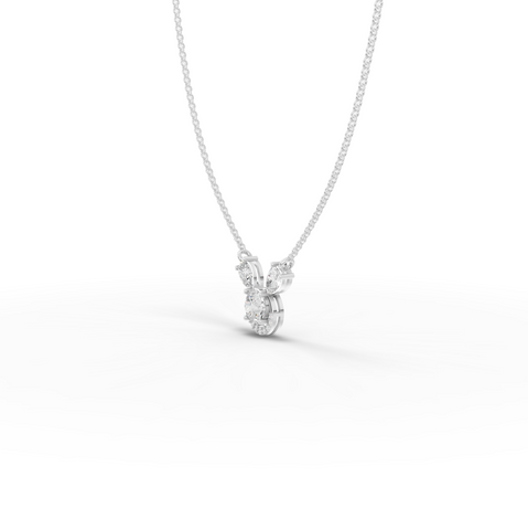 1.75 Ct Round April Birthstone Diamond Halo Pendant Necklace 1.00 Ct Center