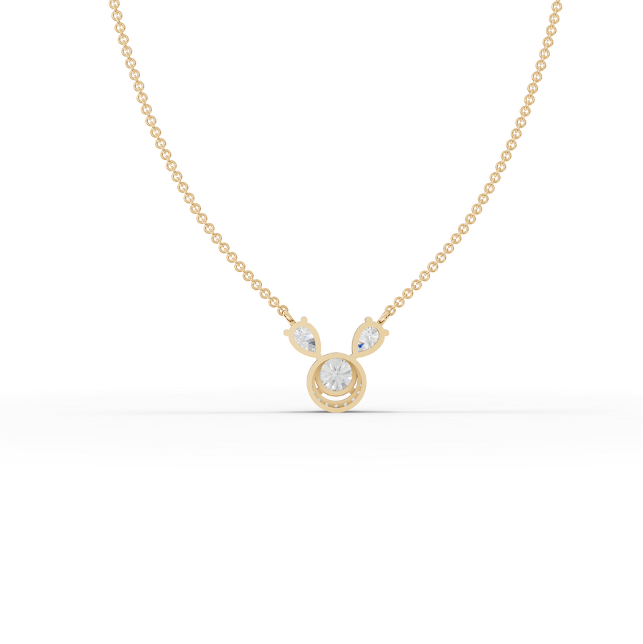 1.75 Ct Round Halo April Birthstone Pendant