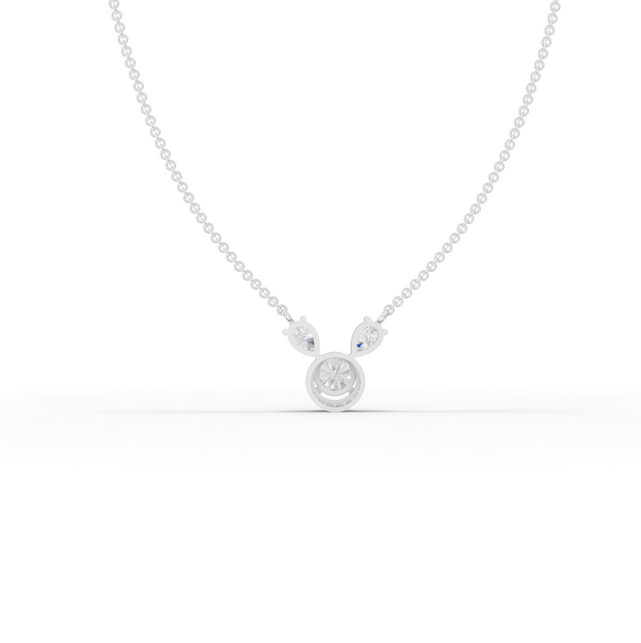 1.75 Ct Round Halo April Birthstone Pendant