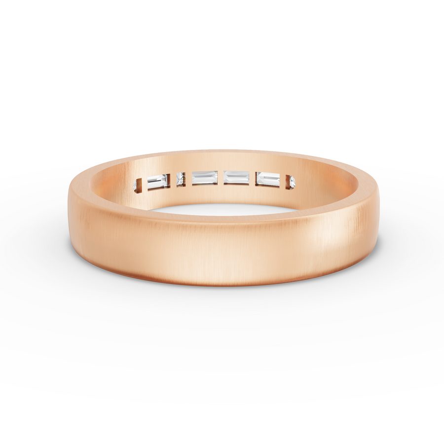 0.05 Ct Baguette & Round Lab Diamond Wedding Band Channel Set