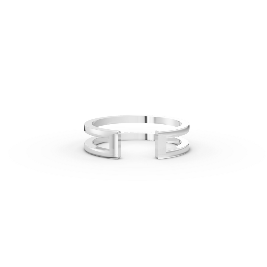 0.11 Ct Open Wrap Crossover Pavé Lab Diamond Ring