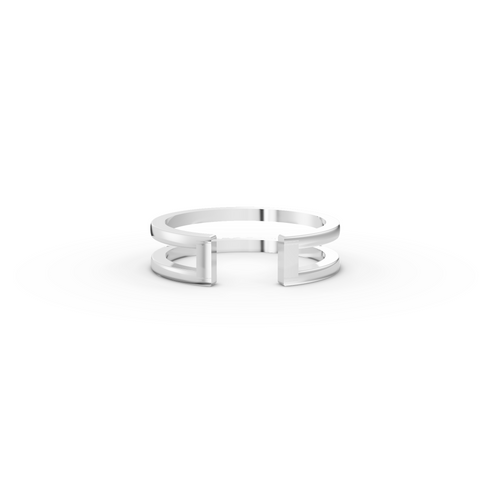 0.11 Ct Open Wrap Crossover Pavé Lab Diamond Ring