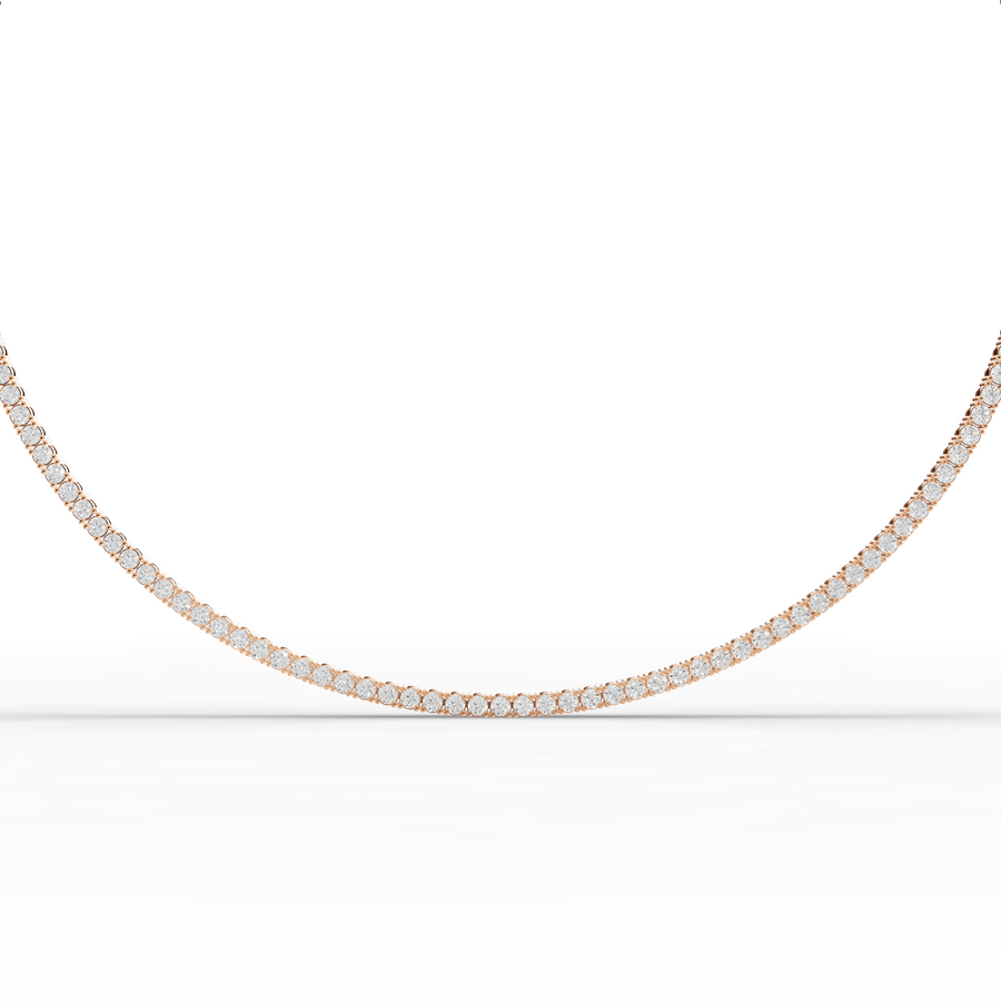 6.22 Ct Classic Round Lab Diamond Tennis Necklace