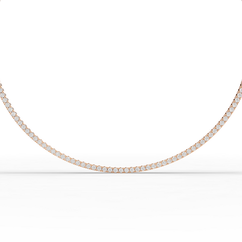 6.22 Ct Classic Round Lab Diamond Tennis Necklace