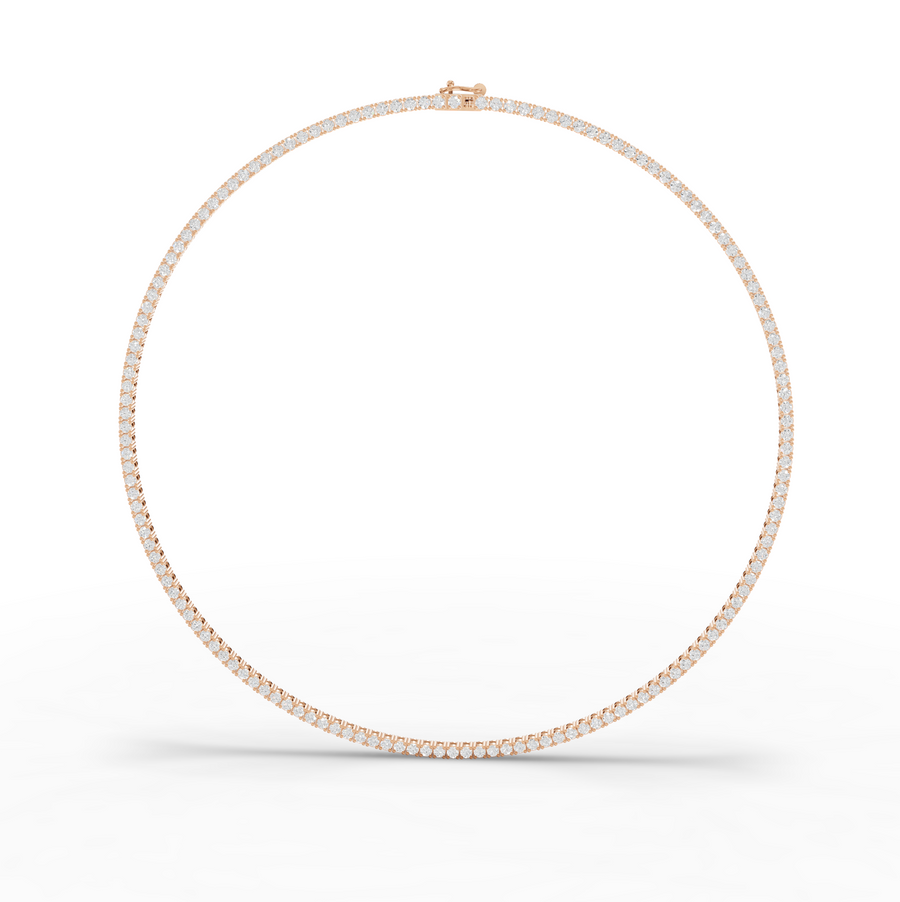 6.22 Ct Classic Round Lab Diamond Tennis Necklace