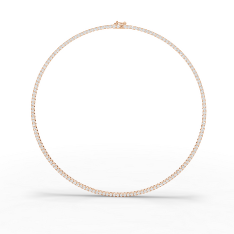 6.22 Ct Classic Round Lab Diamond Tennis Necklace