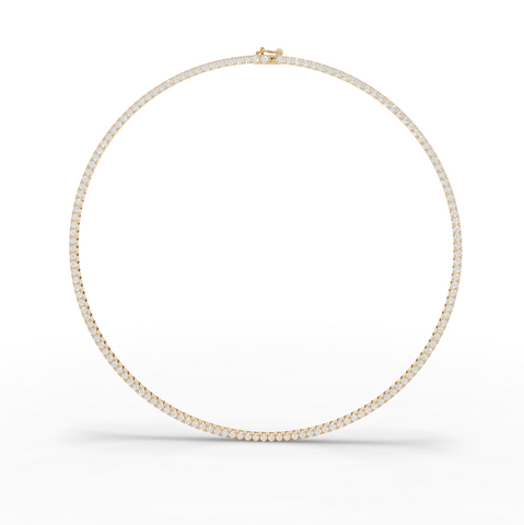 6.22 Ct Classic Round Lab Diamond Tennis Necklace