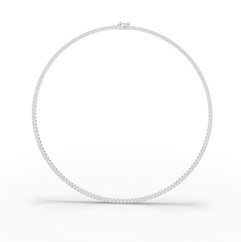 6.22 Ct Classic Round Lab Diamond Tennis Necklace