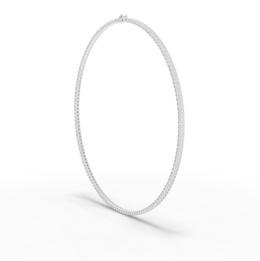 6.22 Ct Classic Round Lab Diamond Tennis Necklace
