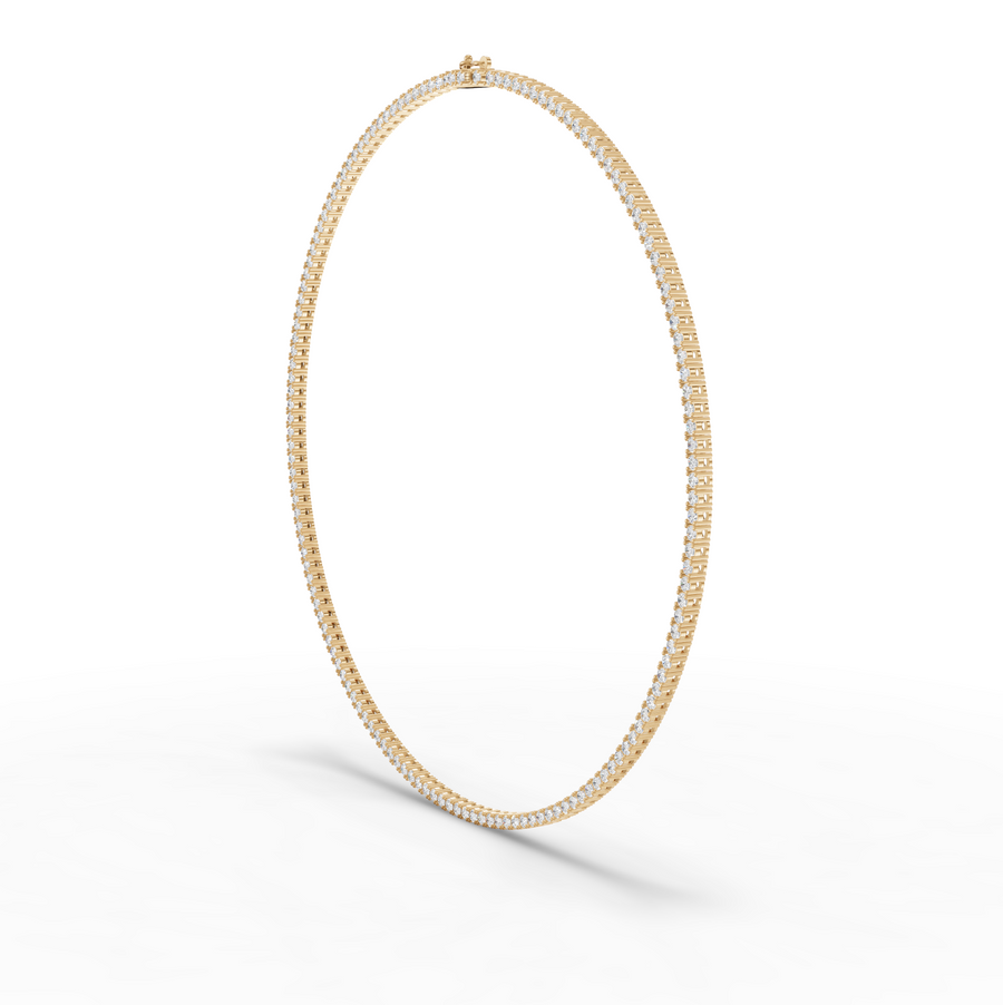 6.22 Ct Classic Round Lab Diamond Tennis Necklace