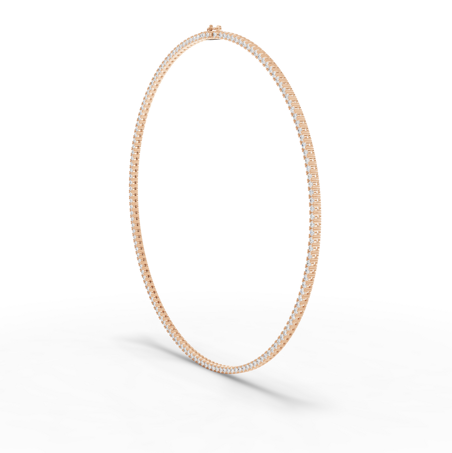 6.22 Ct Classic Round Lab Diamond Tennis Necklace