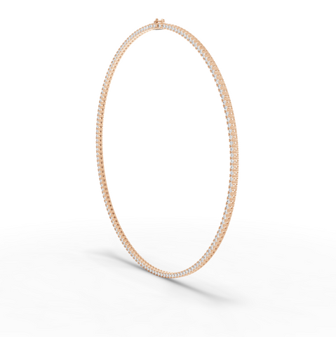 6.22 Ct Classic Round Lab Diamond Tennis Necklace